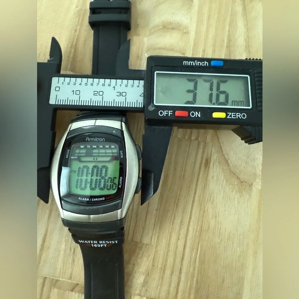 Armitron black digital Chronograph sport watch NEW BATTERY